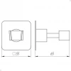 Тримач-кронштейн для душової лійки Globus Lux SQ 9025 SUS304