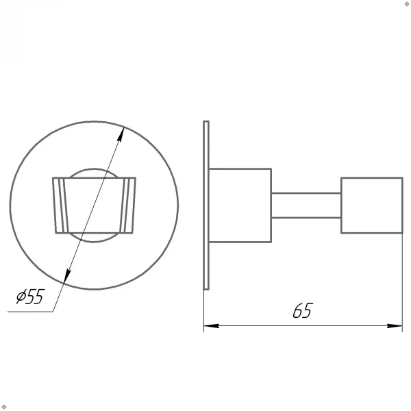 Тримач-кронштейн для душової лійки Globus Lux SS8025 SUS304