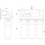 Система обратного осмоса OasisPro, насос + ПЛАСТ. бак, BSL03-RO-75