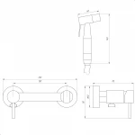 Змішувач гігієнічний Globus Lux ALPEN SBT-6SS-106MIX