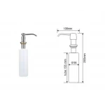 Дозатор рідкого мила HOTEC 13.141 врізний в мийку, латунний, пласт. колба 350мл