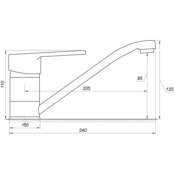 Смеситель для кухни Globus Lux Koln GLK-0203
