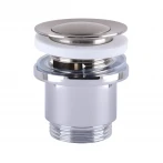 Донний клапан Globus Lux HG-041S-S- BR (Click-clack) Стального кольору