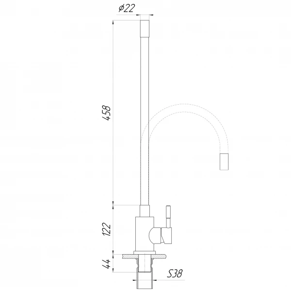 Смеситель для кухни Globus Lux ALPEN SBT1-203SB