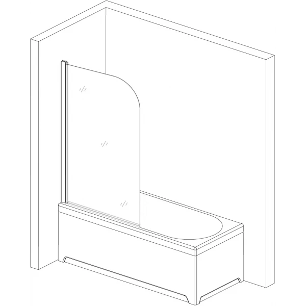 Шторка для ванної ELBA 80TC (80T) BRAVO (1уп.)