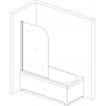 Шторка для ванної ELBA 80TCВ.Mosaic (80В.Mosaic) BRAVO (1уп.)