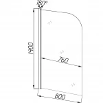Шторка для ванної ELBA 80TCВ.Mosaic (80В.Mosaic) BRAVO (1уп.)