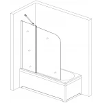 Шторка для ванної ENZA 120TC (120T) BRAVO (1уп.)