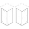 Душевая квадратная кабина без поддона MORAVA N90TB (N90BT) BRAVO (1уп.)