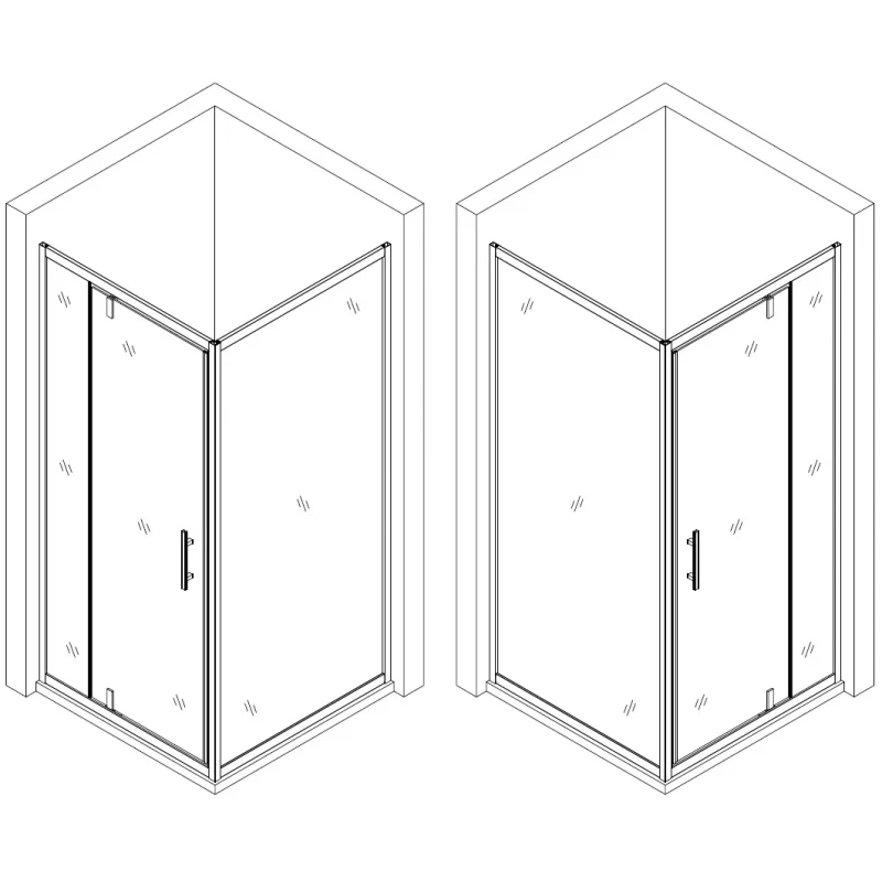 Душевая квадратная кабина без поддона MORAVA N90TB (N90BT) BRAVO (1уп.)