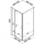 Душова кабіна квадратна без піддона MORAVA N90TB.Mosaic (N90B.Mosaic) BRAVO (1уп.)