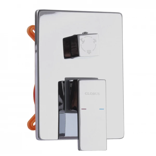 Душевая система Globus Lux SMART GLM-305L встроенная, на три потребителя, с изливом, хром