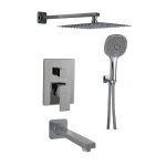 Душевая система Globus Lux SMART GLM-305L встроенная, на три потребителя, с изливом, хром