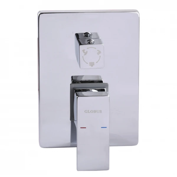 Душевая система Globus Lux SMART GLM-305L встроенная, на три потребителя, с изливом, хром