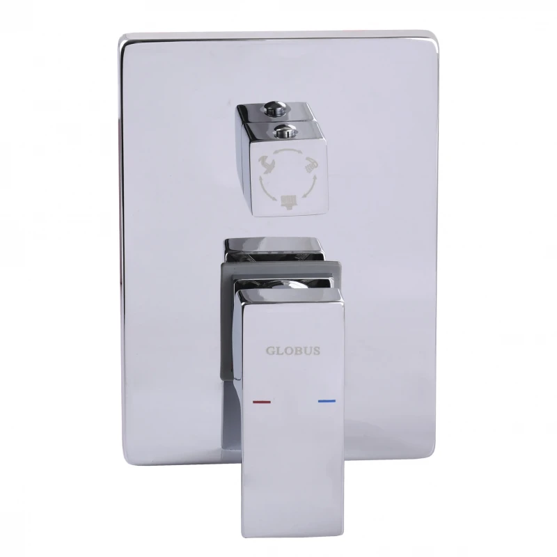 Душова система Globus Lux SMART GLM-305L на три споживача вбудована з виливом, Хром