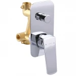 Смеситель для ванны встроенный TOPAZ LEXI TLG 21202-H21 2 выхода, ручная лейка, излив 190 мм