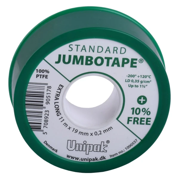 Фум стрічка тефлонова Jumbotape standard UNIPAK (11м х 19мм х 0,2мм)