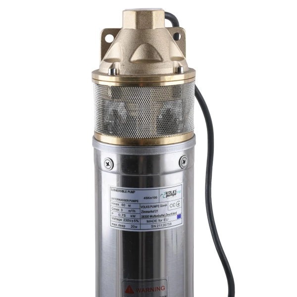 Насос скважинный вихревой VOLKS pumpe PM 4SKm100 0,75кВт + кабель 10м