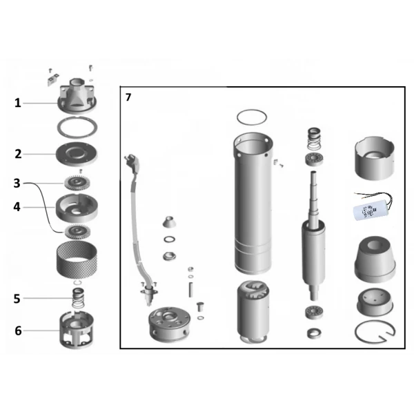 Насос скважинный вихревой VOLKS pumpe PM 4SKm150 1,1кВт + кабель 10м