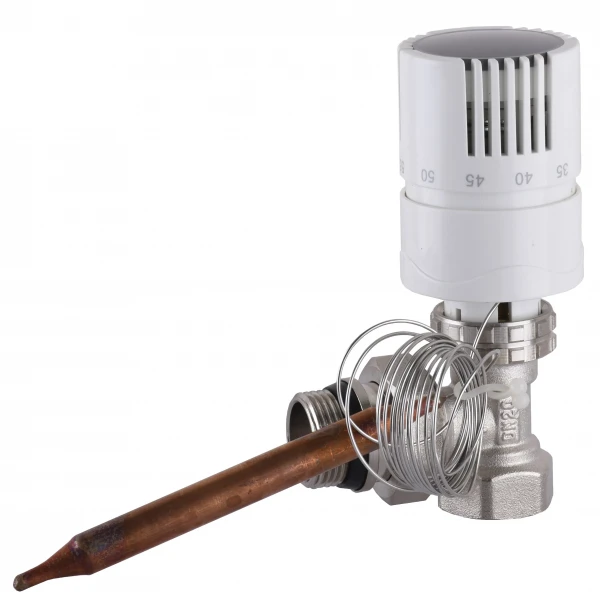 Вузол пiдмiшування з термоголовкою ECO 01A-5 3/4″х3/4″ кутовий