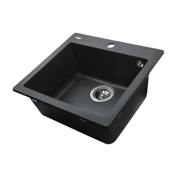 Гранітна мийка Globus Lux AOSTA графіт 490x455мм-А0001