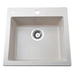 Гранітна мийка Globus Lux AOSTA піщаний 490x455мм-А0004