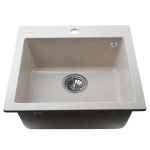 Гранітна мийка Globus Lux AOSTA піщаний 490x455мм-А0004