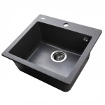 Гранітна мийка Globus Lux AOSTA сірий металiк 490x455мм-А0003
