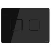 Кнопка змиву Cersanit ACCENTO SQUARE PNEUMATIC чорне скло