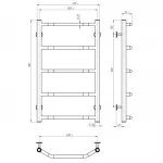 Рушникосушарка UNIO LT EU 700-400-5 Драбинка Трапеція електро