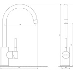Змішувач для кухні Globus Lux LAZER GLLR-0203S-10-BB
