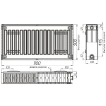 Радіатор сталевий панельний KALITE 22 бок 500х1100