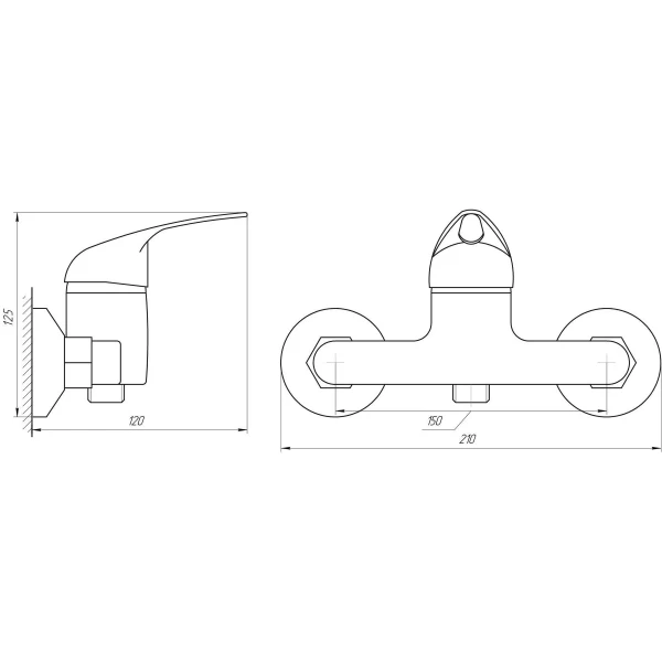 Смеситель для душа BRAVO BO-00-105 термостойкий ABS пластик