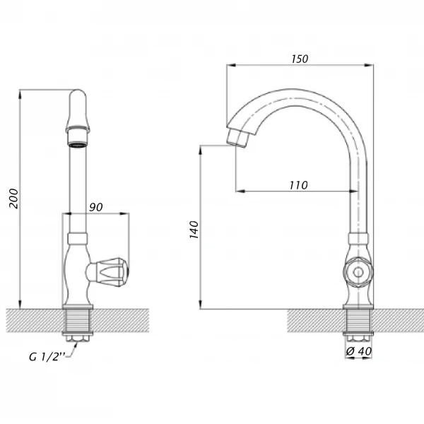 Монокран для умивальника BRAVO B2-00-001 термостойкий ABS пластик