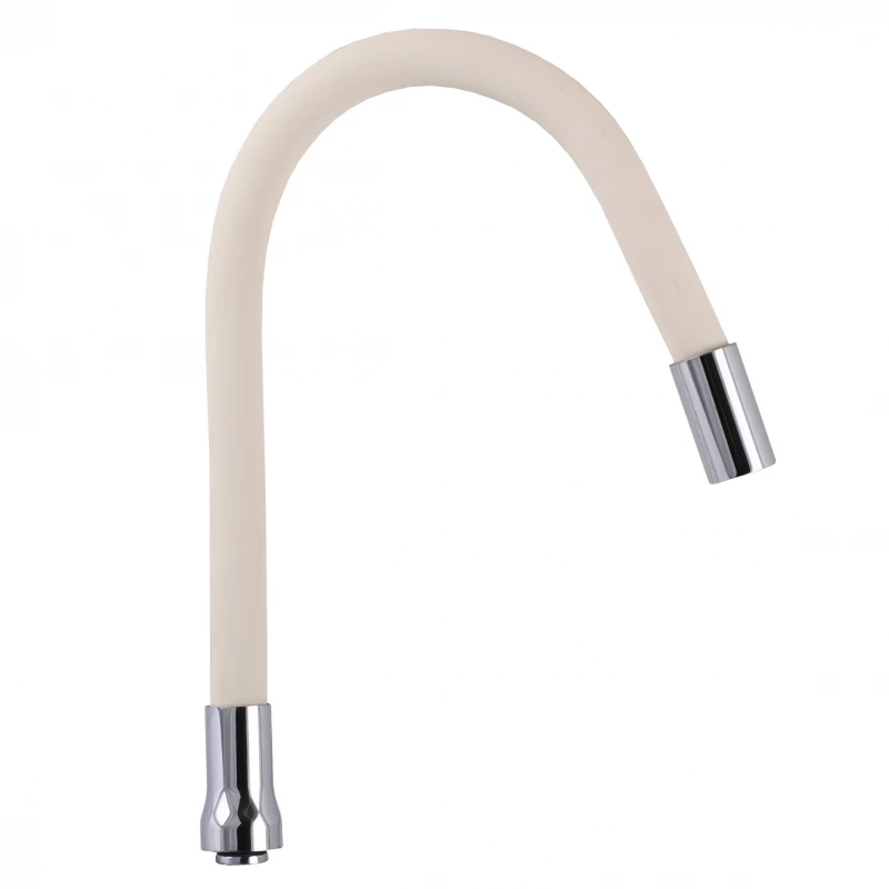 Излив смесителя GLR-BEIGE-55 для кухни Гофрированный с аэратором, силикон , 3/4″ВН