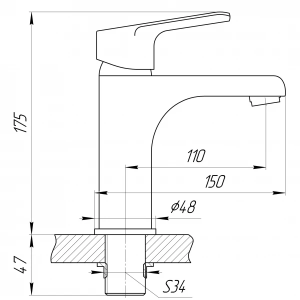 Смеситель для умывальника DOMINO BILBAO DBB-401