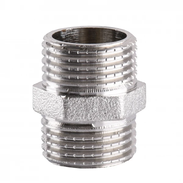 Ниппель 1/2″НН никелированный под прокладку А0501-1А(нк)