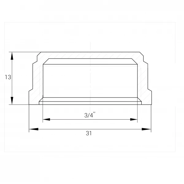 Заглушка 3/4″В никелированная А1002А(нк)