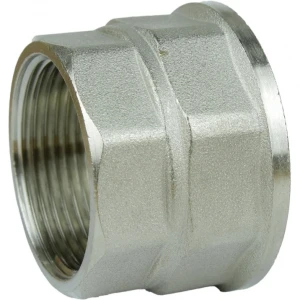 Муфта редукционная 1 1/4″х1″ВВ никелированная восьмигранная А0335А(нк)