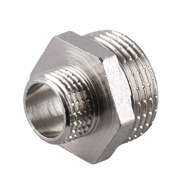 Ниппель редукционный 1″х 1/2″НН никелированный А0513А(нк)