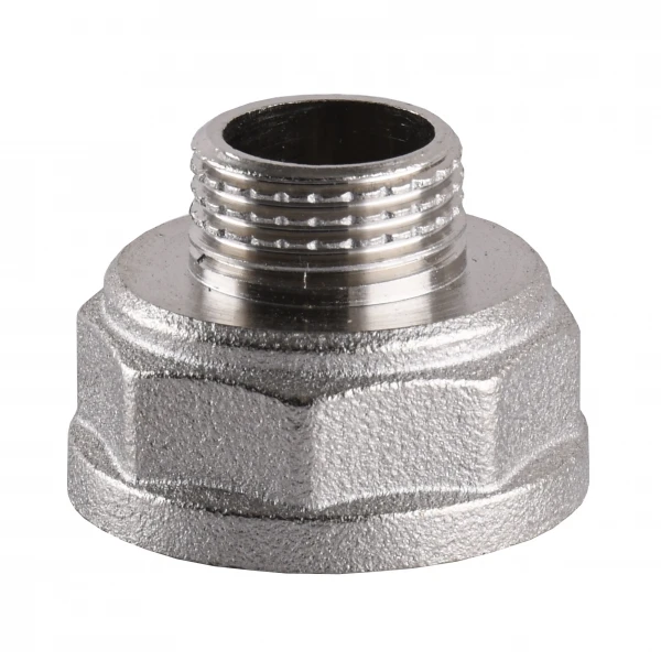 Переходник редукционный 1 1/2″х 1″ВН никелированный А0606А(нк)