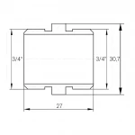 Ниппель 3/4″НН никелированный А0502А(нк)