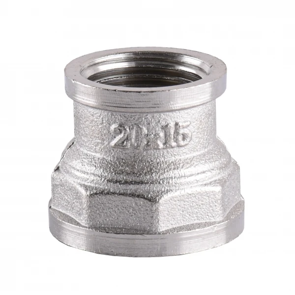 Муфта редукционная 3/4″х1/2″ВВ никелированная облегченная А0306А(нк)