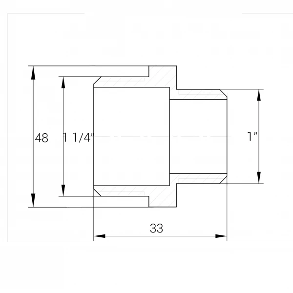 Ниппель редукционный 1 1/4″х1″НН никелированный А0594А(нк)
