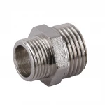 Ніпель редукційний 1/2″х3/8″ЗЗ нікельований А0542А(нк)