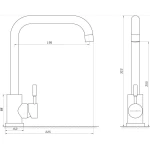 Змішувач для кухні EcoMIX ALPEN AISI-203L