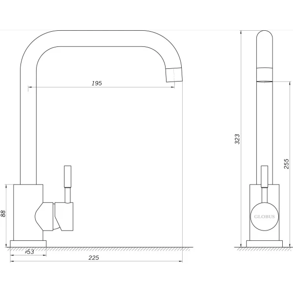 Смеситель для кухни EcoMIX ALPEN AISI-203L-WH