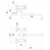 Смеситель для ванны Globus Lux DUKAT-8 SD8-208L