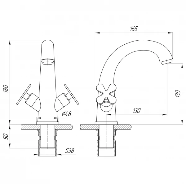 Смеситель для умывальника Globus Lux DUKAT-8 SD8-401