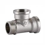 Тройник 1/2″ВВН никелированный А0213А(нк)